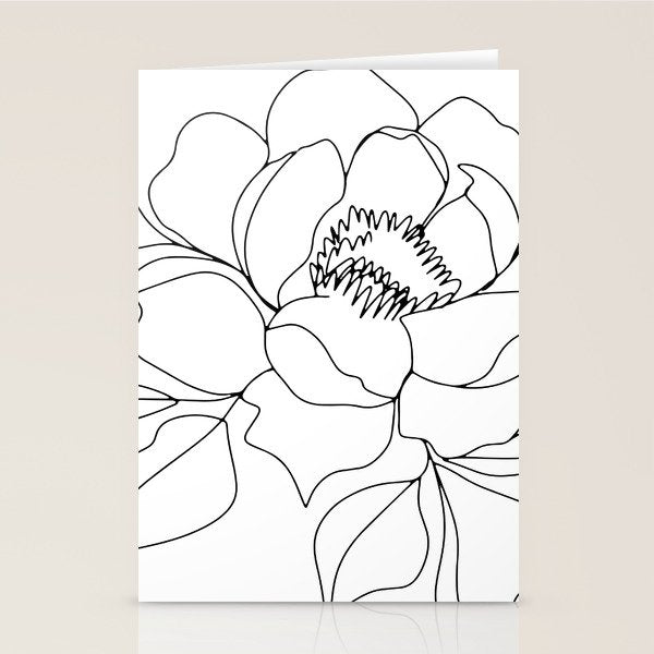 Minimal, Line Art, Floral Prints, Drawing Stationery Card Gallery Image 2