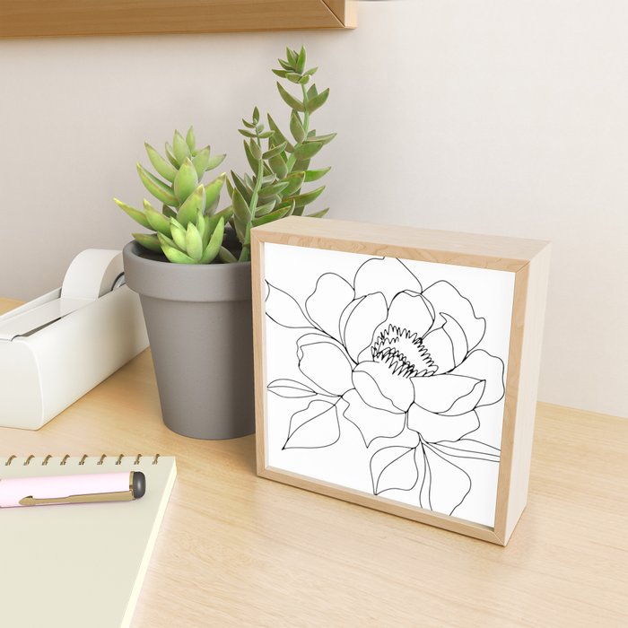 Minimal, Line Art, Floral Prints, Drawing Mini Art Print Gallery Image 2