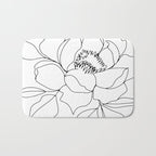 Minimal, Line Art, Floral Prints, Drawing Bath Mat Gallery Image 1
