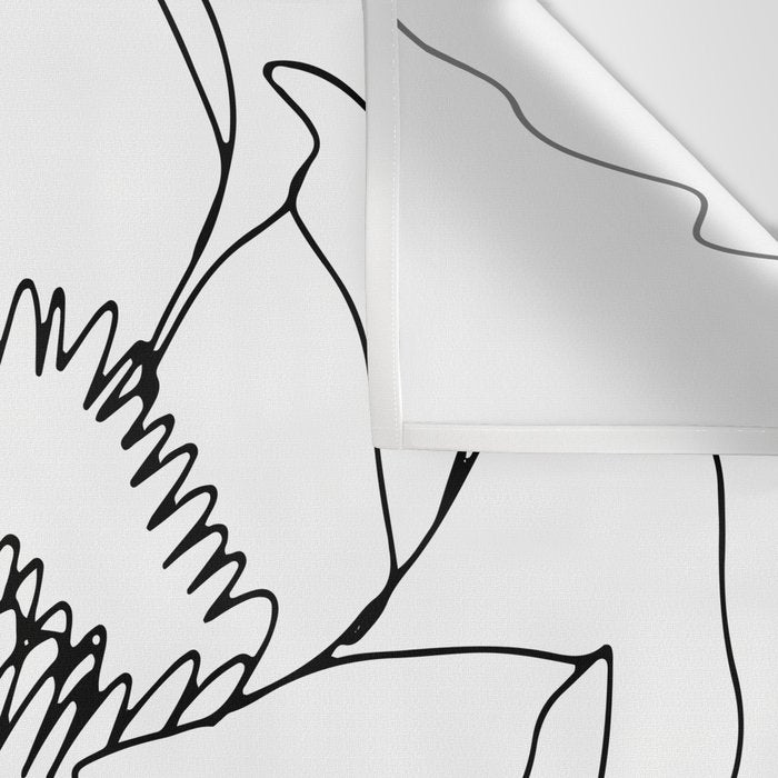 Minimal, Line Art, Floral Prints, Drawing Wall Tapestry Gallery Image 3
