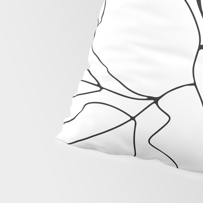 Minimal, Line Art, Floral Prints, Drawing Pillow Sham Gallery Image 4