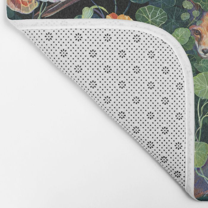 Nasturtium Fox Garden Bath Mat Gallery Image 2