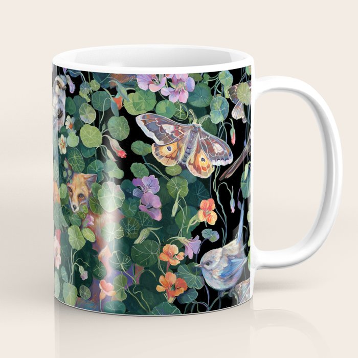 Nasturtium Fox Garden Coffee Mug Gallery Image 1