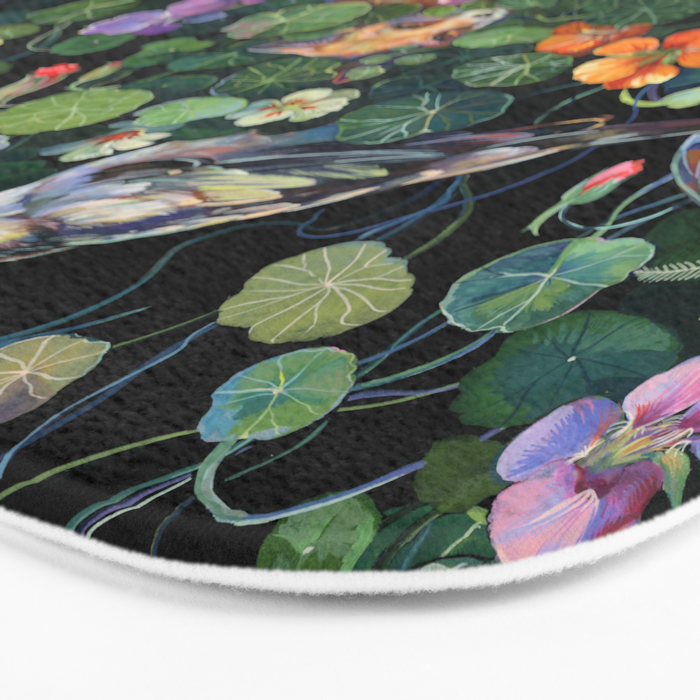 Nasturtium Fox Garden Bath Mat Gallery Image 3