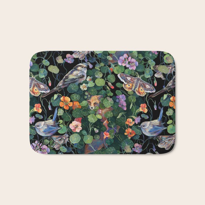 Nasturtium Fox Garden Bath Mat Gallery Image 1