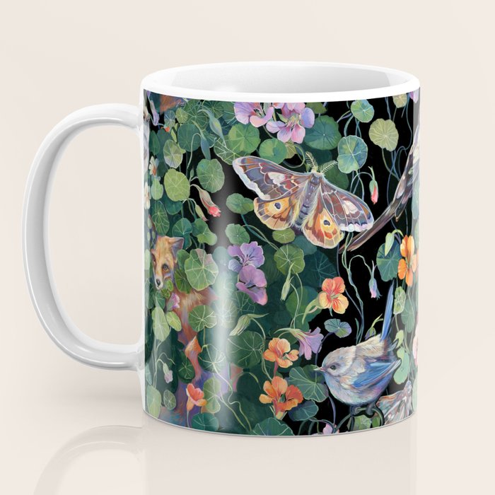 Nasturtium Fox Garden Coffee Mug Gallery Image 3