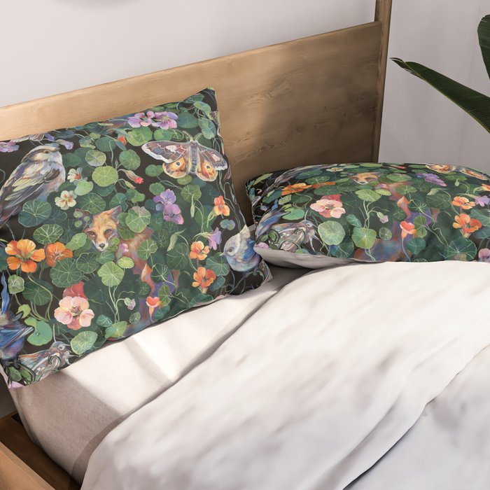 Nasturtium Fox Garden Pillow Sham Gallery Image 2
