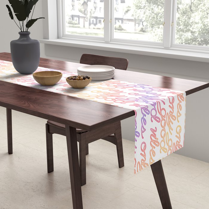 Good Vibes Only - Rainbow Table Runner Gallery Image 2