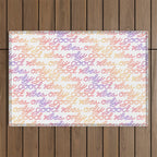 Good Vibes Only - Rainbow Outdoor Rug Gallery Image 1