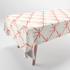 Bows & Ribbons Pattern II Red Tablecloth Gallery Image 1