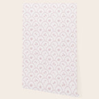 Rustic scallop floral block print - soft blush baby pink pattern Wallpaper Gallery Image 2