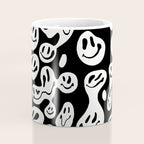 Black and White Dripping Smiley Coffee Mug Gallery Image 4