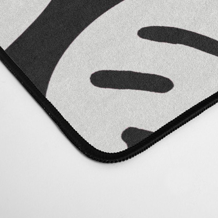 Black and White Dripping Smiley Desk Mat Gallery Image 4