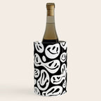 Black and White Dripping Smiley Wine Chiller Gallery Image 2