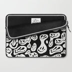 Black and White Dripping Smiley Laptop Sleeve Gallery Image 2