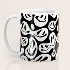 Black and White Dripping Smiley Coffee Mug Gallery Image 3