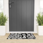 Black and White Dripping Smiley Welcome Mat Gallery Image 3