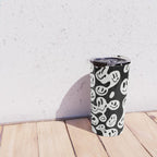 Black and White Dripping Smiley Travel Mug Gallery Image 4