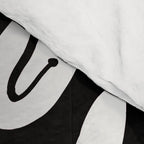 Black and White Dripping Smiley Comforter Gallery Image 4