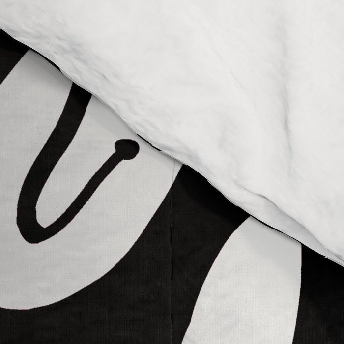 Black and White Dripping Smiley Comforter Gallery Image 4