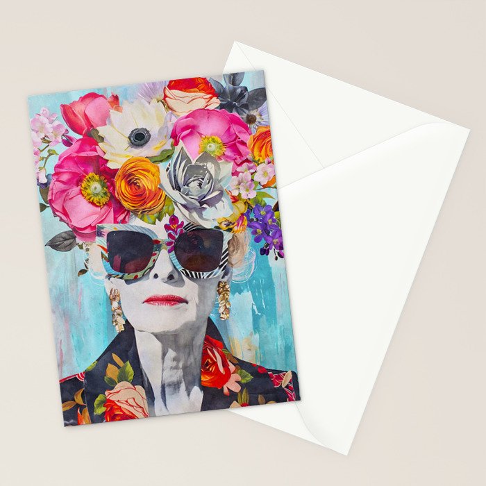 Style Knows No Age Bold Female Portrait Stationery Card Gallery Image 2