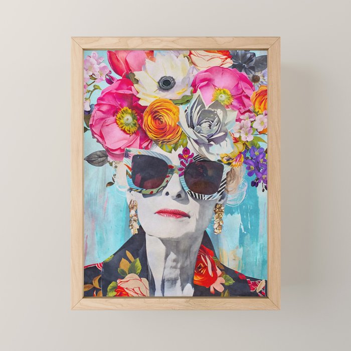 Style Knows No Age Bold Female Portrait Mini Art Print Gallery Image 1