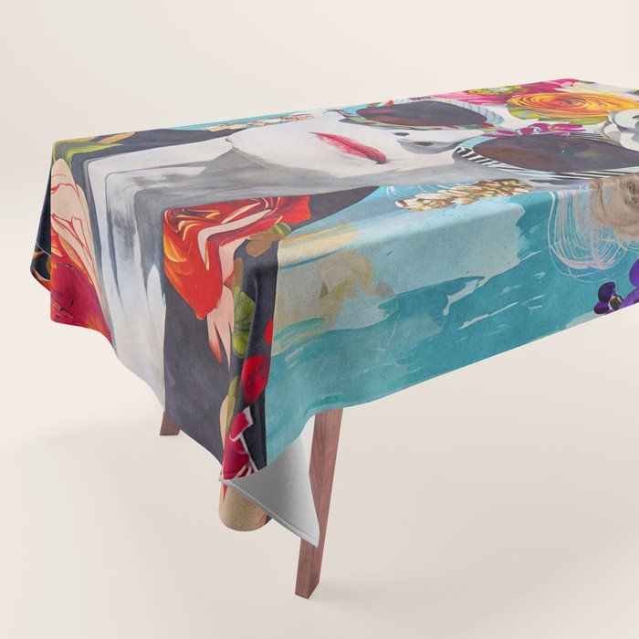Style Knows No Age Bold Female Portrait Tablecloth Gallery Image 1