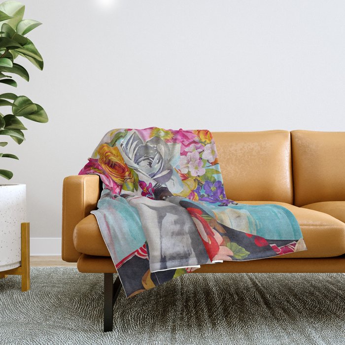 Style Knows No Age Bold Female Portrait Throw Blanket Gallery Image 1