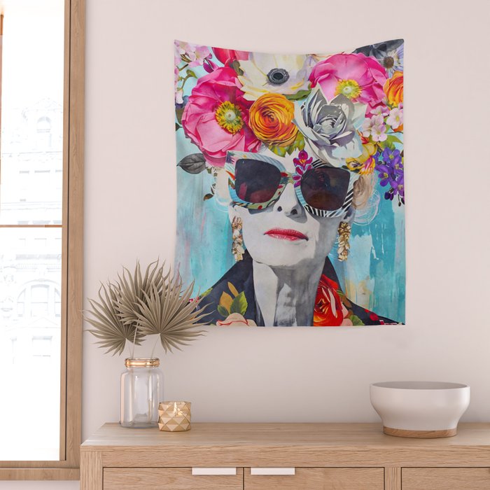 Style Knows No Age Bold Female Portrait Wall Tapestry Gallery Image 2