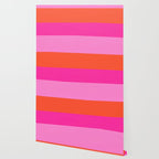 Sunset, Pink and Orange, Painterly, Freehand, Stripes Wallpaper Gallery Image 2