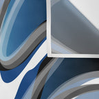 Liquify in Denim, Navy Blue, Black, White // Version 2 Wall Tapestry Gallery Image 3