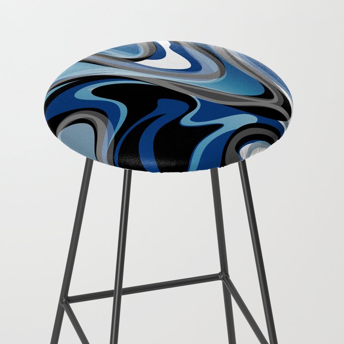 Liquify in Denim, Navy Blue, Black, White // Version 2 Stool Gallery Image 2