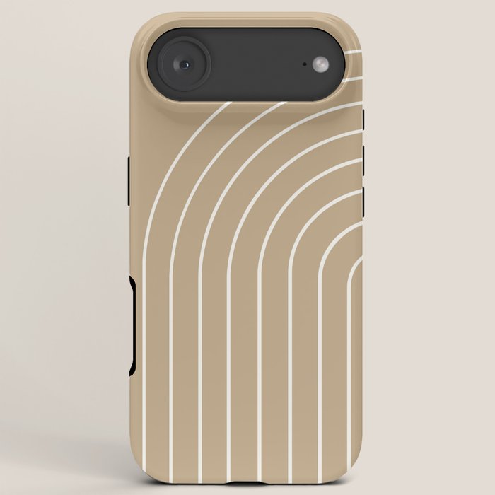 Minimal Arch LVI Neutral Tan Modern Geometric Lines iPhone Case Gallery Image 11