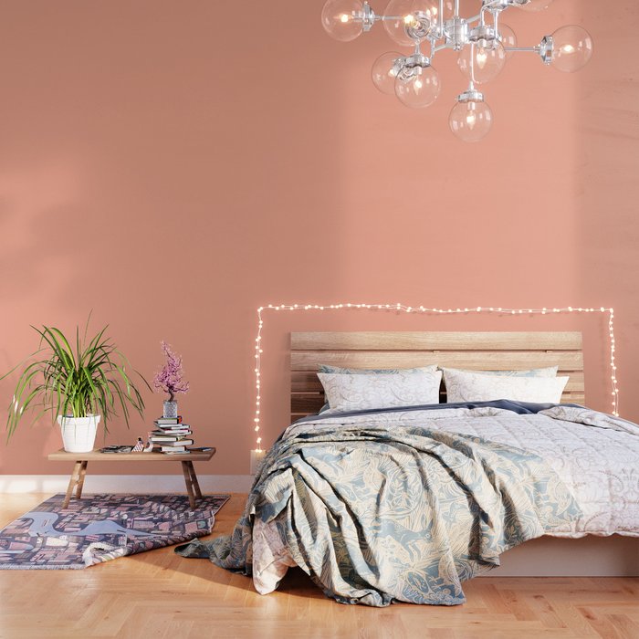 Peach Solid Color Wallpaper Gallery Image 3