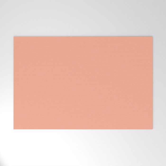 Peach Solid Color Welcome Mat Gallery Image 1