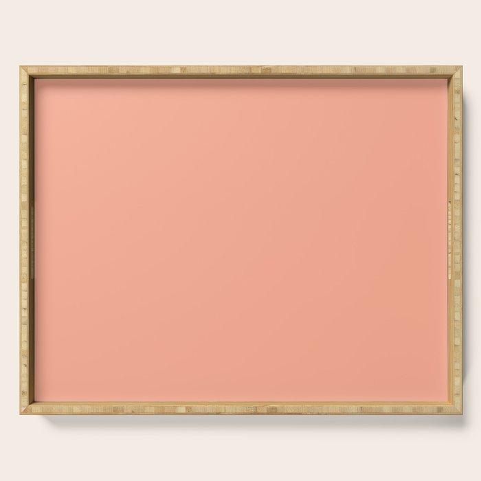 Peach Solid Color Serving Tray Gallery Image 1
