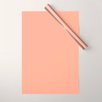 Peach Solid Color Wrapping Paper Gallery Image 1