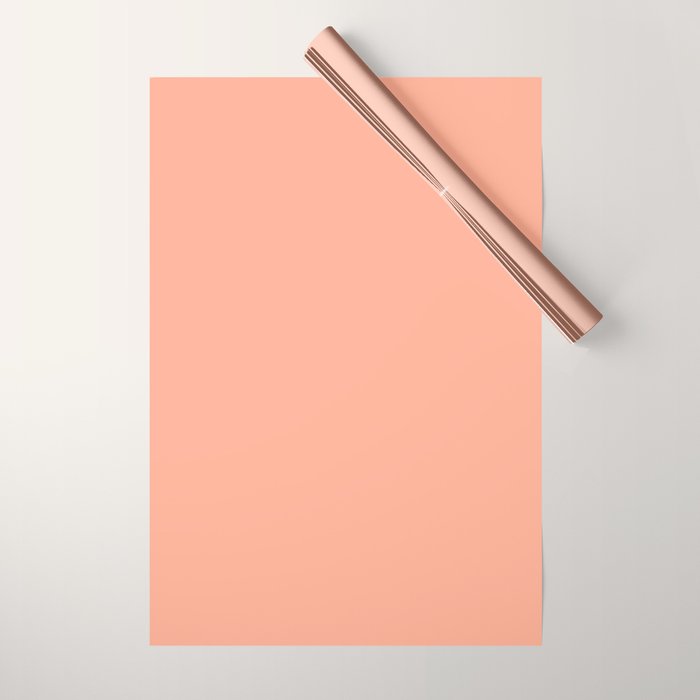 Peach Solid Color Wrapping Paper Gallery Image 1