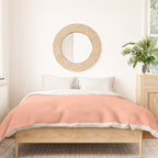 Peach Solid Color Duvet Cover Gallery Image 3
