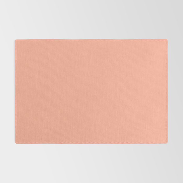 Peach Solid Color Rug Gallery Image 2