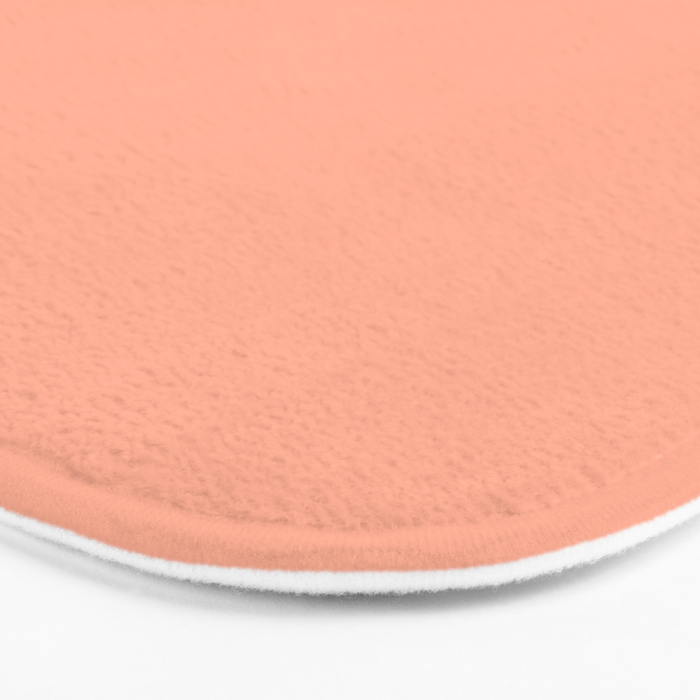 Peach Solid Color Bath Mat Gallery Image 3