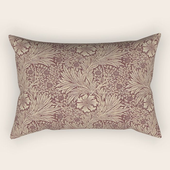 William Morris Marigold Brick Manilla Rectangular Pillow Gallery Image 1