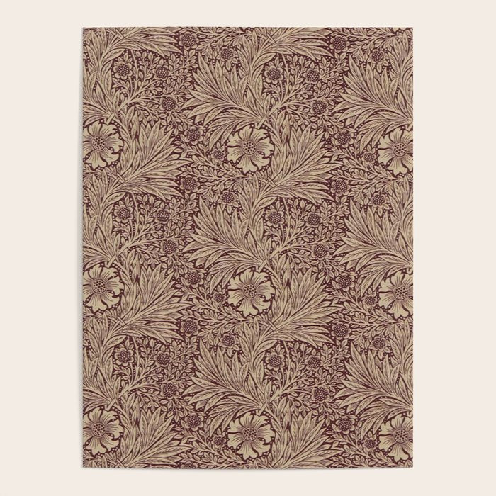 William Morris Marigold Brick Manilla Poster Gallery Image 1