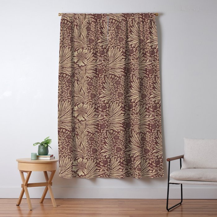 William Morris Marigold Brick Manilla Window Curtain Gallery Image 1