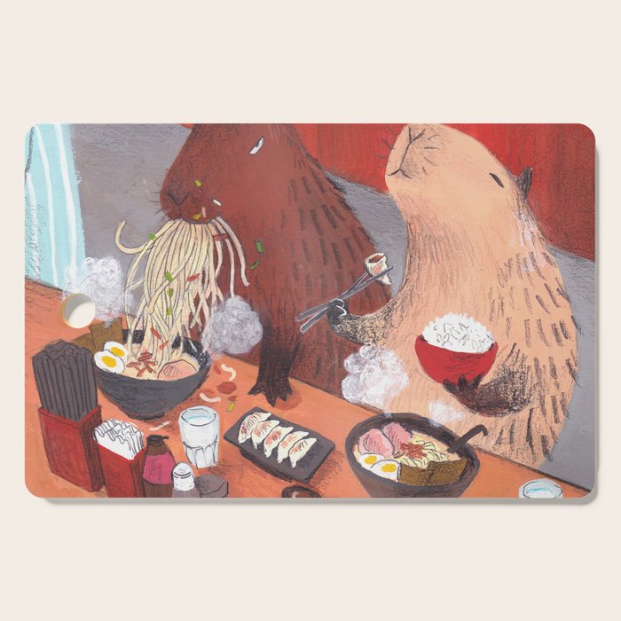 Raman Capybara Cutting Board Gallery Image 1