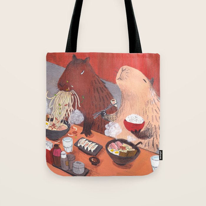 Raman Capybara Tote Bag