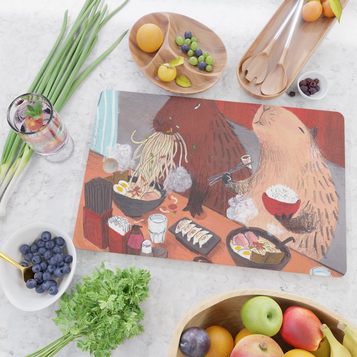 Raman Capybara Cutting Board Gallery Image 2