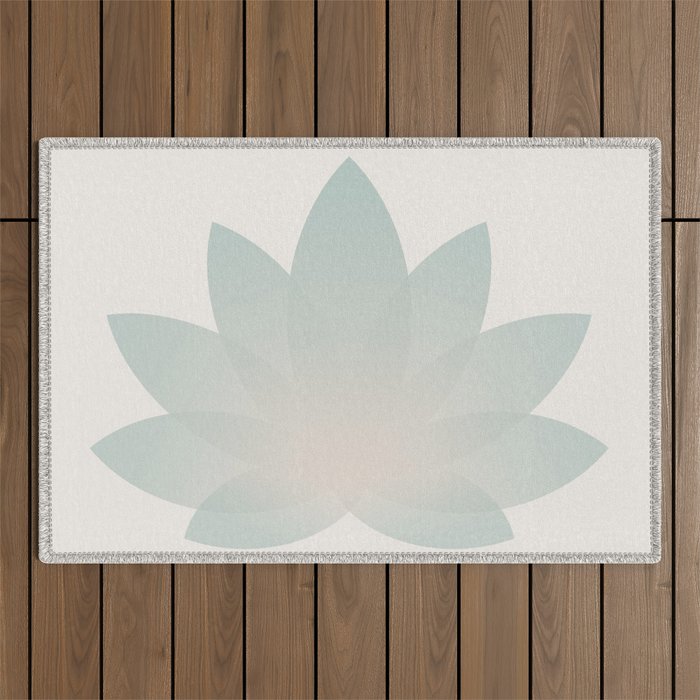 Lotus Flower Minimalism VI Outdoor Rug Gallery Image 1