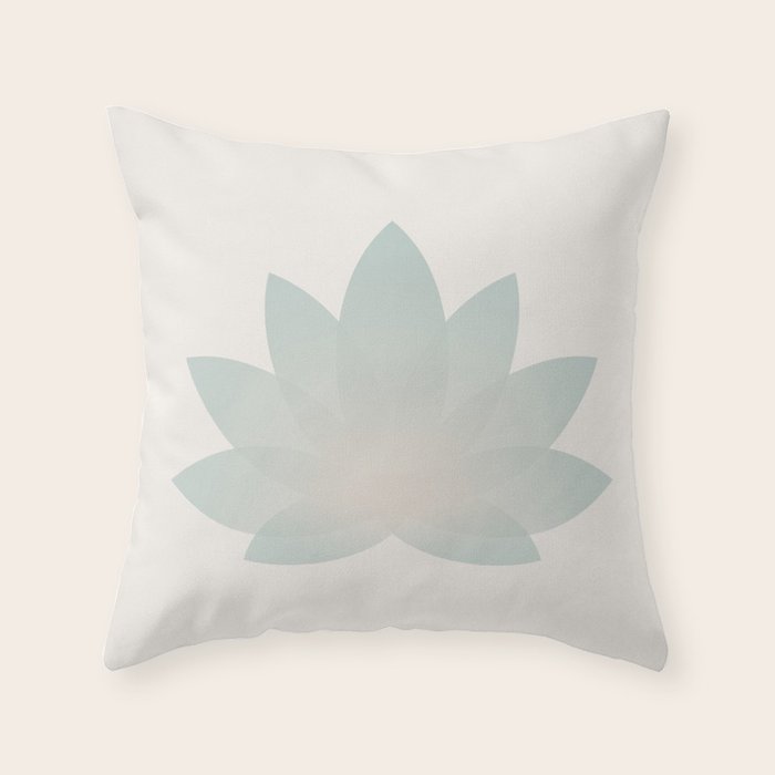 Lotus Flower Minimalism VI Throw Pillow Gallery Image 1