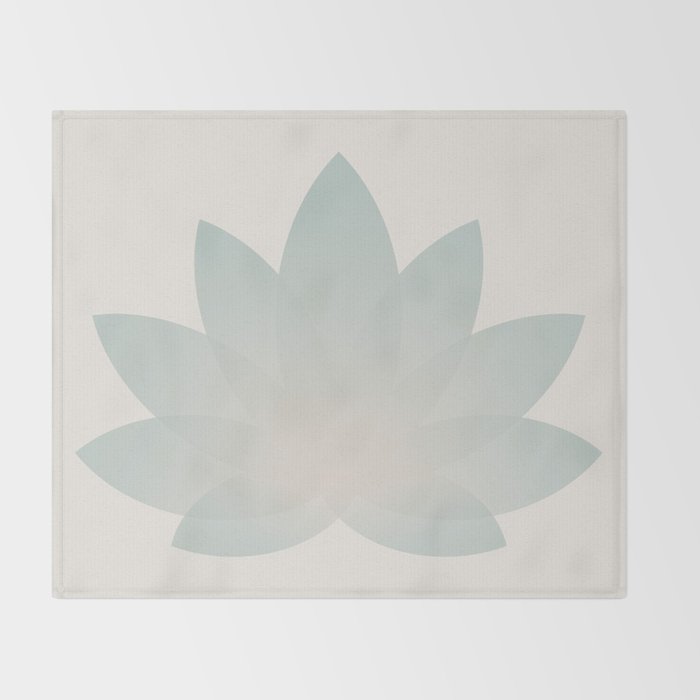 Lotus Flower Minimalism VI Throw Blanket Gallery Image 2